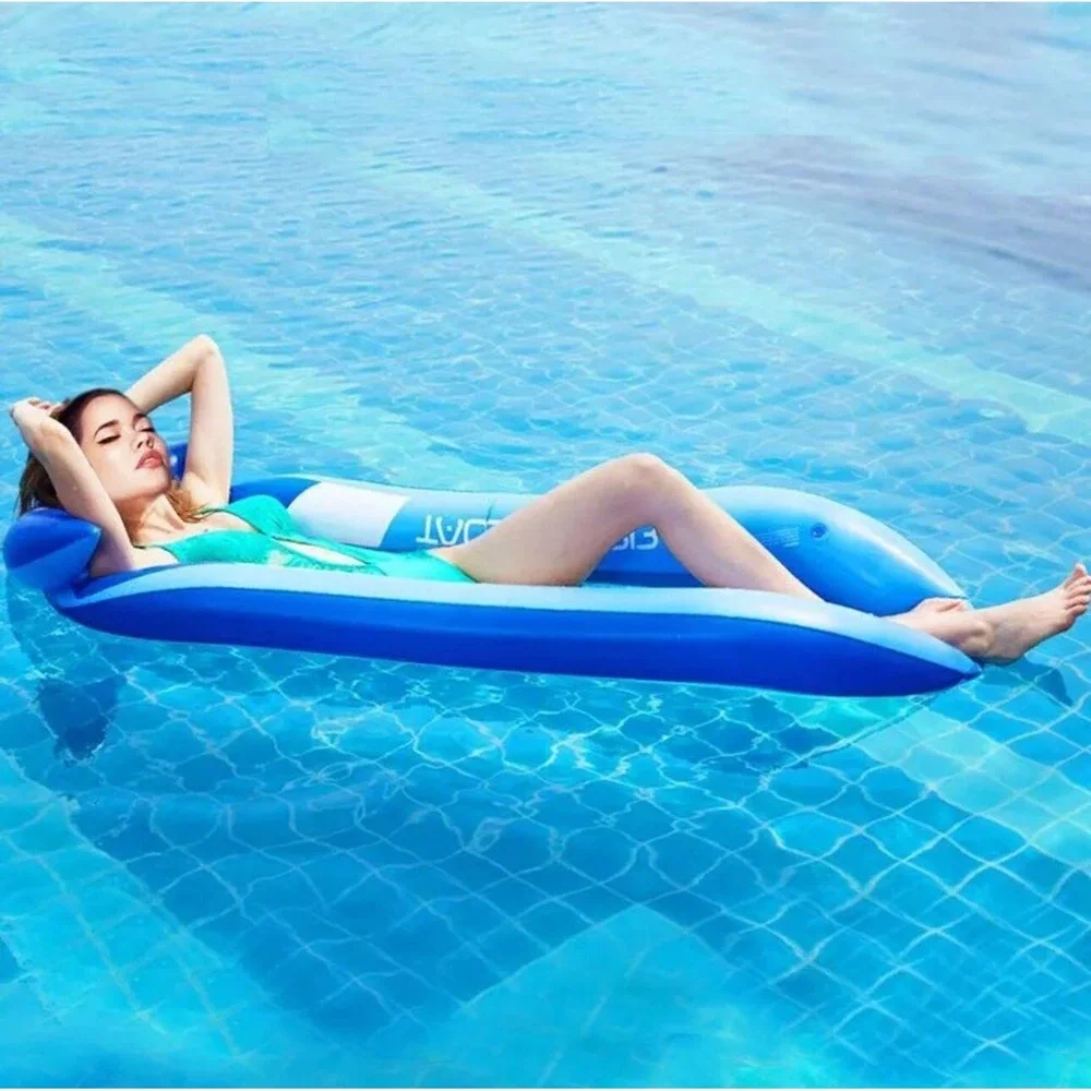 Inflatable Foldable Floating Bed Float‎ Chair Beach Swimming Pool Raft Water Toy